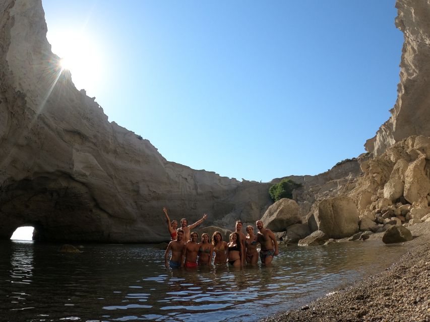 Adamantas: Milos Sightseeing Sailboat Cruise - Cape Vani and the first swim at Kalogries