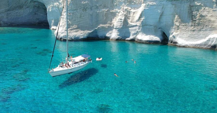Adamantas: Milos Sightseeing Sailboat Cruise - Starting in Adamantas and passing Milos’ old sights