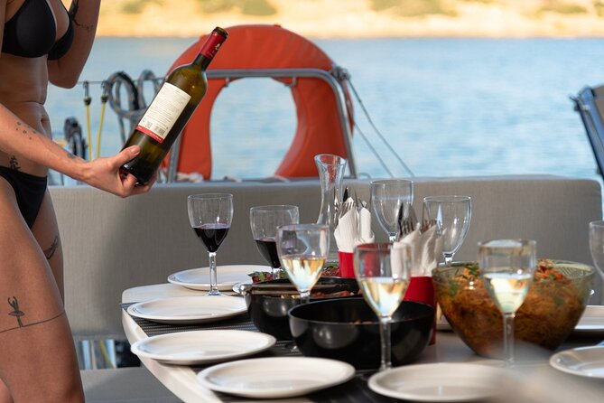 Ag.Nikolaos: Catamaran Trip with Sushi, Drinks, & Water Toys - A Healthy Cretan Lunch With an Open Bar