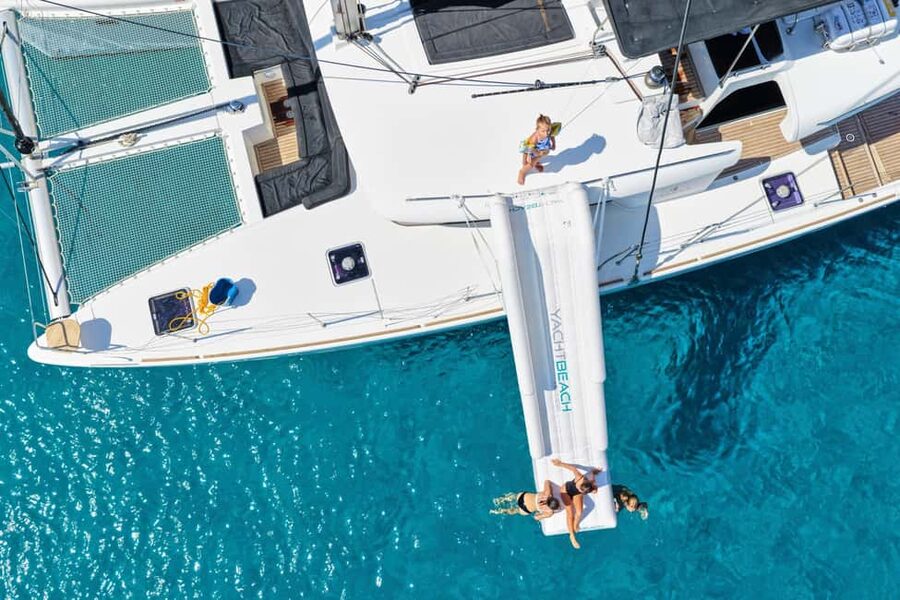 Agios Nikolaos All-inclusive Catamaran Cruise & Water Toys - Spinalonga From the Water