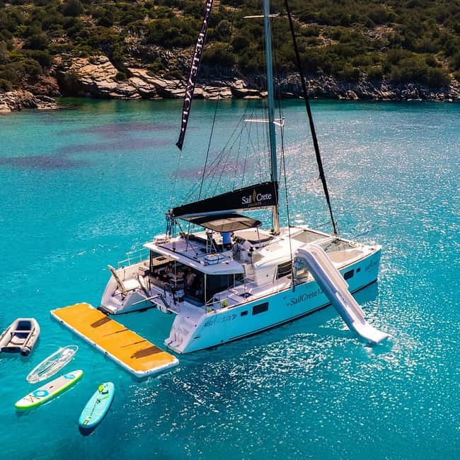 Agios Nikolaos: Sailing Trip Catamaran Lunch and Water Toys - A short look around Spinalonga