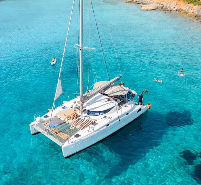Agios Nikolaos: Spinalonga and Kolokytha Catamaran with Meal - Leaving Agios Nikolaos Marina