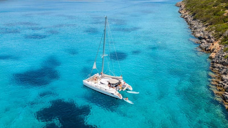 Agios Nikolaos: Spinalonga and Kolokytha Catamaran with Meal - The return sail and changing light