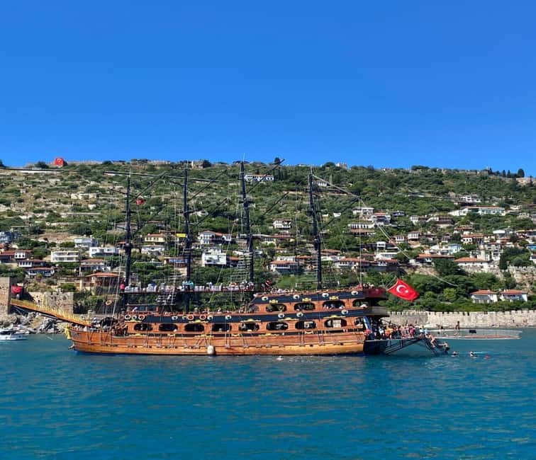 Alanya: Luxury Pirate Boat with Lunch & Unlimited Drinks - Boarding the GRAND TROYS07 in Alanya