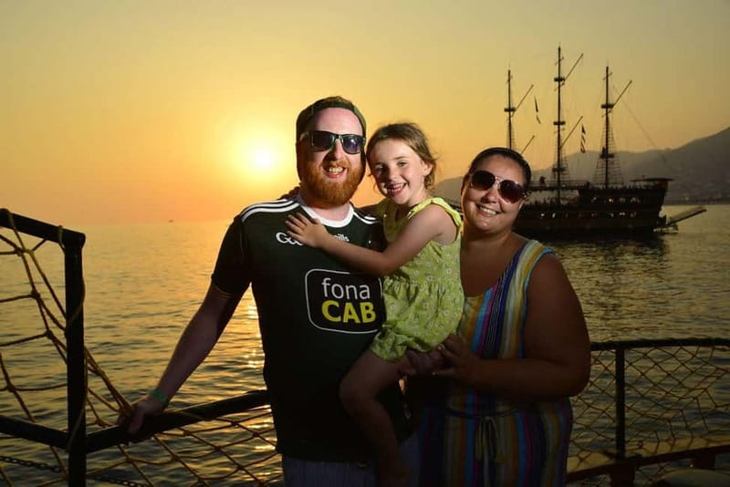 Alanya Pirate Sunset Cruise w/ Foam Party & Optional Drinks - Setting sail near the Red Tower
