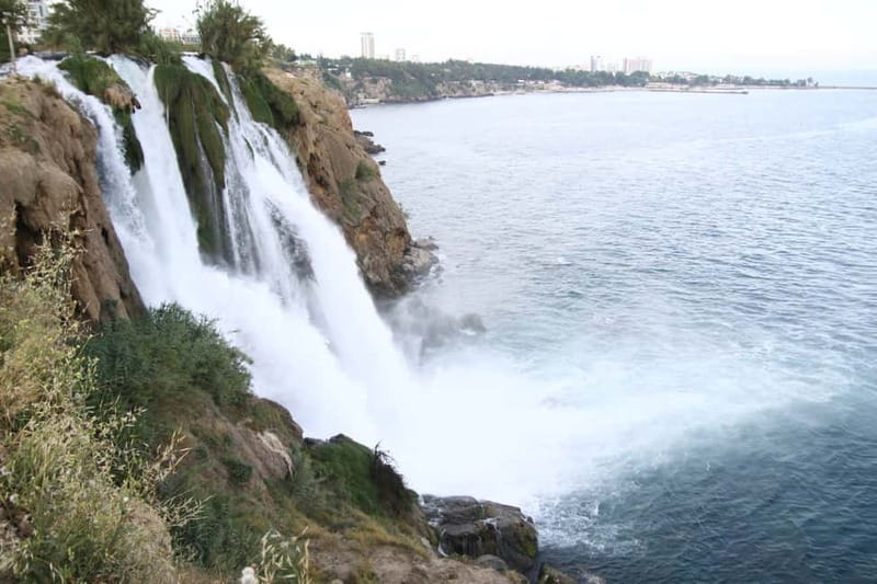 Antalya Private City Tour Waterfalls and Old Town Boat Tour - Lower Düden Falls and the Mediterranean drop