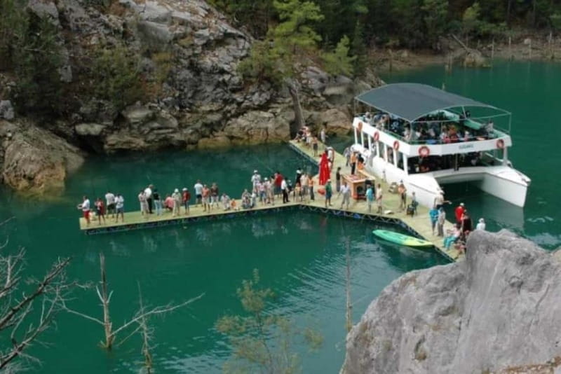 Antalya/Side: Green Canyon Day Trip with Boat Tour and Lunch - The first swim stop in the small canyon