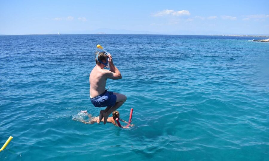 Athens: Aegina, Agistri & Metopi Swimming Cruise with lunch - Greek buffet lunch and the open bar