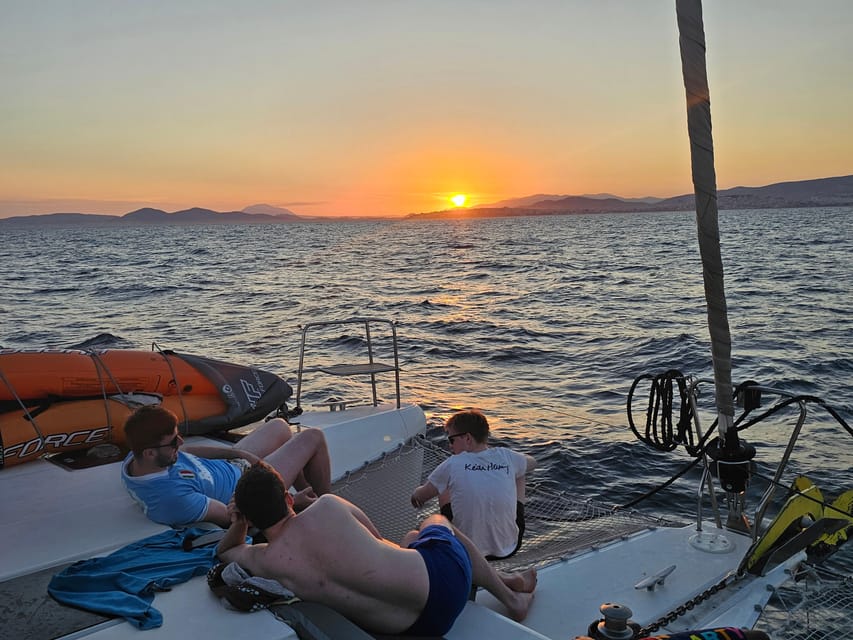 Athens: Riviera Catamaran Tour with Fresh Meal and Drinks - Asteras Bay: calm water and the first swim