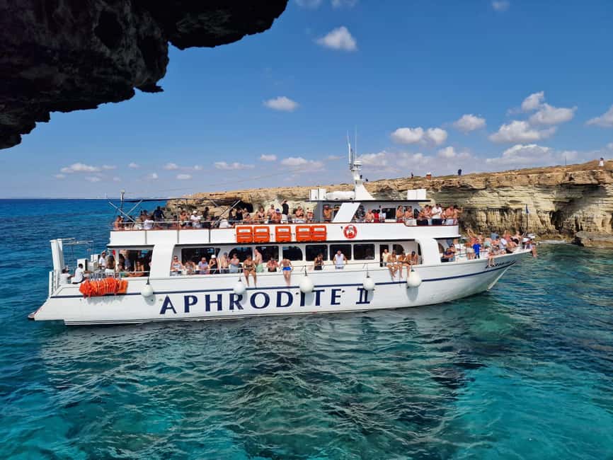 Ayia Napa: Lazy Day Cruise, Turtle Cove, Blue Lagoon & Lunch - Boarding at Ayia Napa Harbour