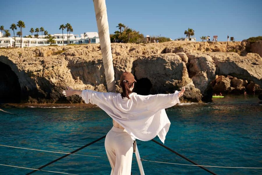 Ayia Napa: Luxury Catamaran Cruise with Lunch & Drinks - Blue Lagoon: the day’s main water stop