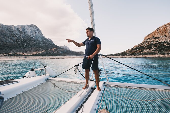 Balos & Gramvousa Luxury Catamaran Sailing Cruise from Kissamos - Gramvousa: swimming, a fortress, and lunch afloat
