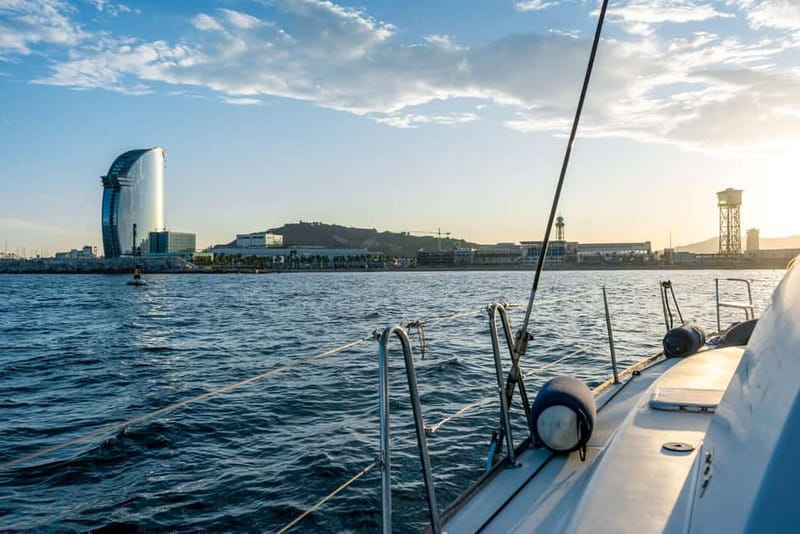 Barcelona: Catamaran Cruise w/ Sailing, Wine, & Tapa - The first 45 minutes: coastline views and city landmarks