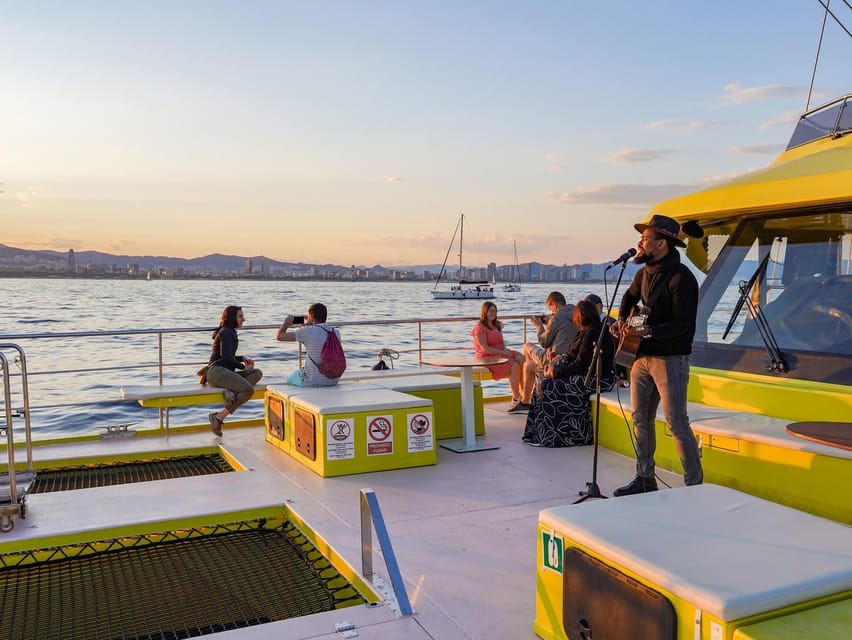 Barcelona: Daytime or Sunset Catamaran Cruise with Music - Sunset sailings: music, drinks, and a slower mood