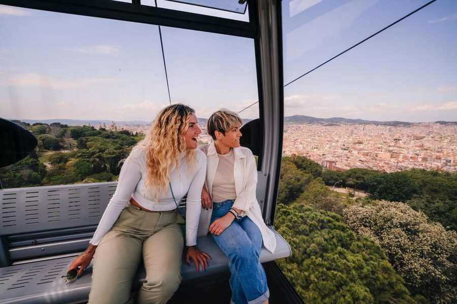 Barcelona: E-Bike Tour with Montjuic Cable Car & Boat Ride - The Olympic Ring and the ride back downhill