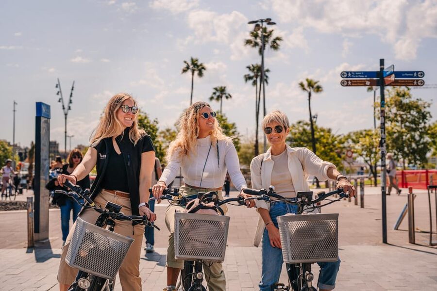 Barcelona: E-Bike Tour with Montjuic Cable Car & Boat Ride - Starting in El Raval and riding Paral·lel Avenue
