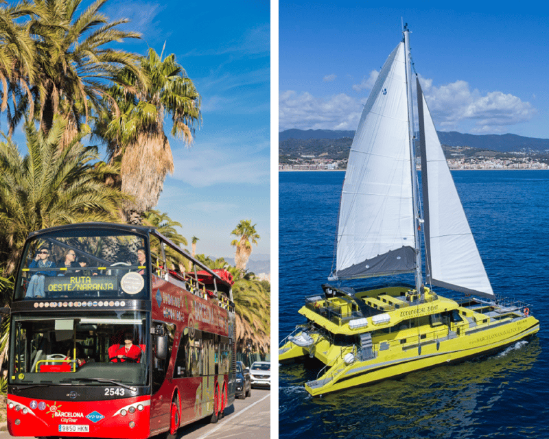 Barcelona: Hop-On Hop-Off Bus with Sailing Cruise - The green route: Gaudí, Sagrada Familia, and Park Güell