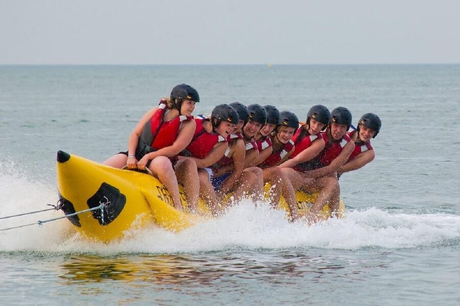 Barcelona: Inflatable Banana Boat Ride - A quick ride with a sharp burst of speed