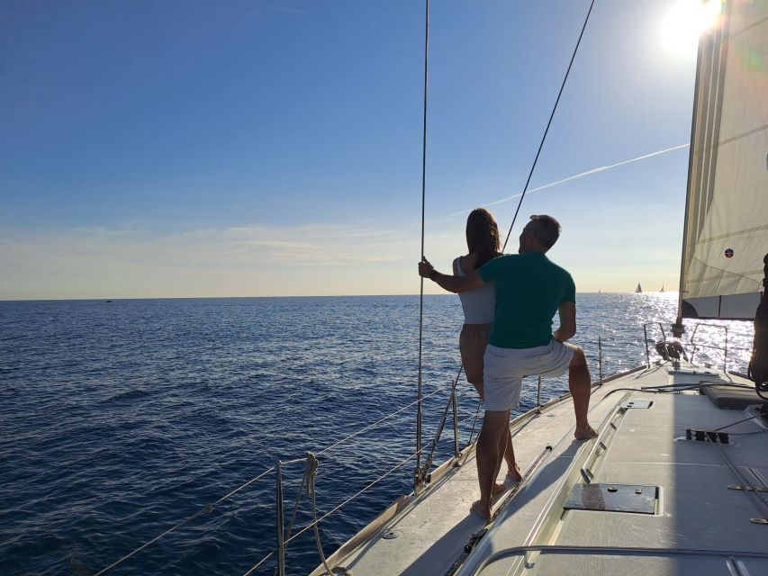 Barcelona: Luxury Private Yacht Daytime Cruise - Open water and the Barcelona skyline