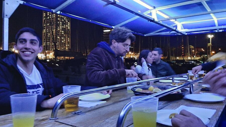 Barcelona: Private Evening Cruise with Dinner and Drinks - Paella served at sea