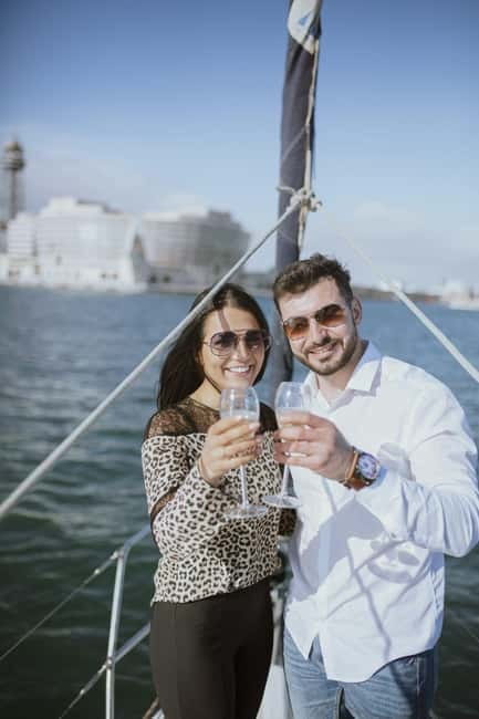Barcelona: Sunset Sailboat Cruise with Open Bar and Snacks - Key points at a glance