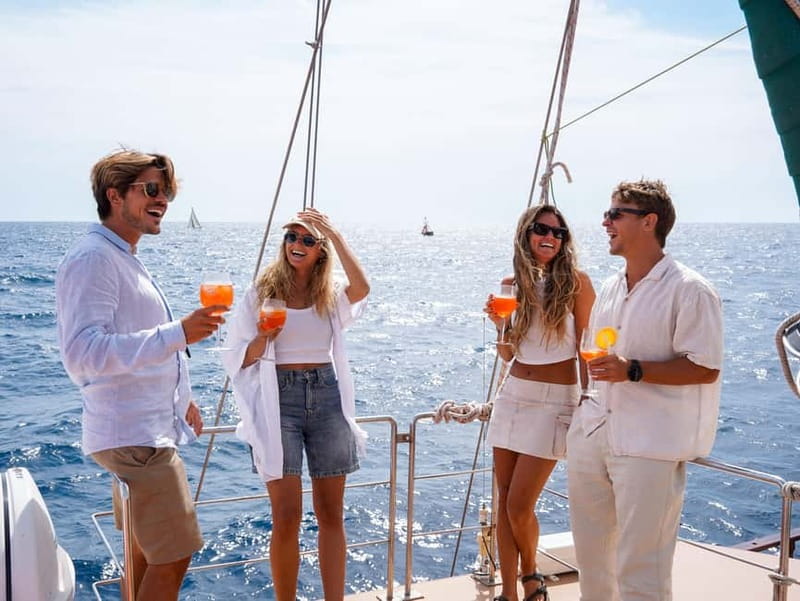 Barcelona: Sunset Sailing Cruise with Live Music - Finding a good seat and taking photos