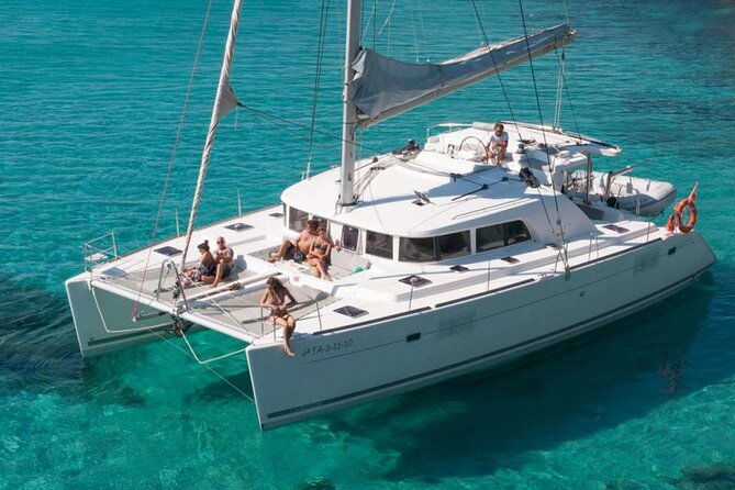 Best of Milos and Poliegos Catamaran snorkelling Cruise with BBQ - Poliegos and the bright water at Galazia Nera