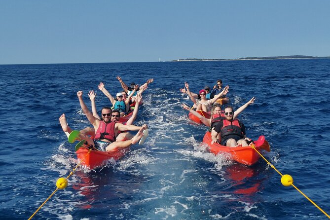 BOAT & KAYAK! Sea Adventure - Snorkeling & Cliff Jumps - Paddling around the cliffs of Muzil
