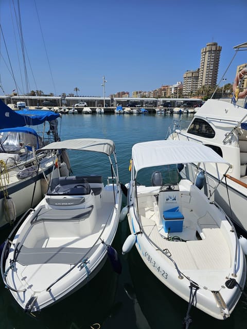 Boat without licence, fuel included - Cruising the Fuengirola Coast