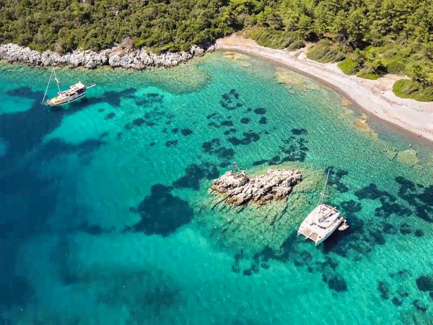 Bodrum: Orak Island Boat Tour with Swim Stops and Lunch - German Bay is the first taste of the Aegean