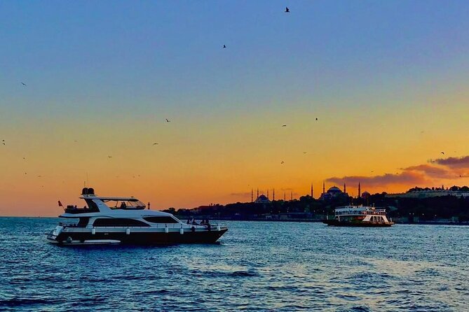 Bosphorus Sunset: An Enchanting Yacht Cruise in Istanbul - Çırağan, Ortaköy, and the bridge at sunset