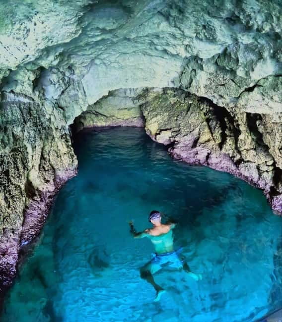 Cagliari: More Than a Boat Tour; Snack, Swim, Sip & Snorkel - Grotta dei Colombi: a quick photo stop