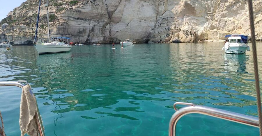 Cagliari Sailing Boat Tour with Snorkeling and Drink - The first cruise along Poetto