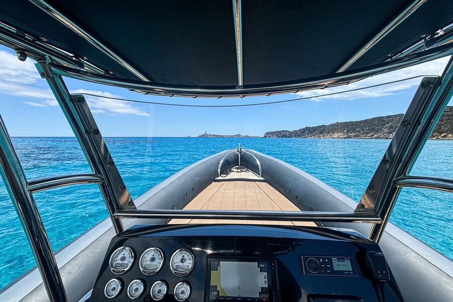 Cagliari: Zodiac Boat Tour, 3-4 SwimStops, Wine & Snorkeling - The Devil’s Saddle looks best from offshore