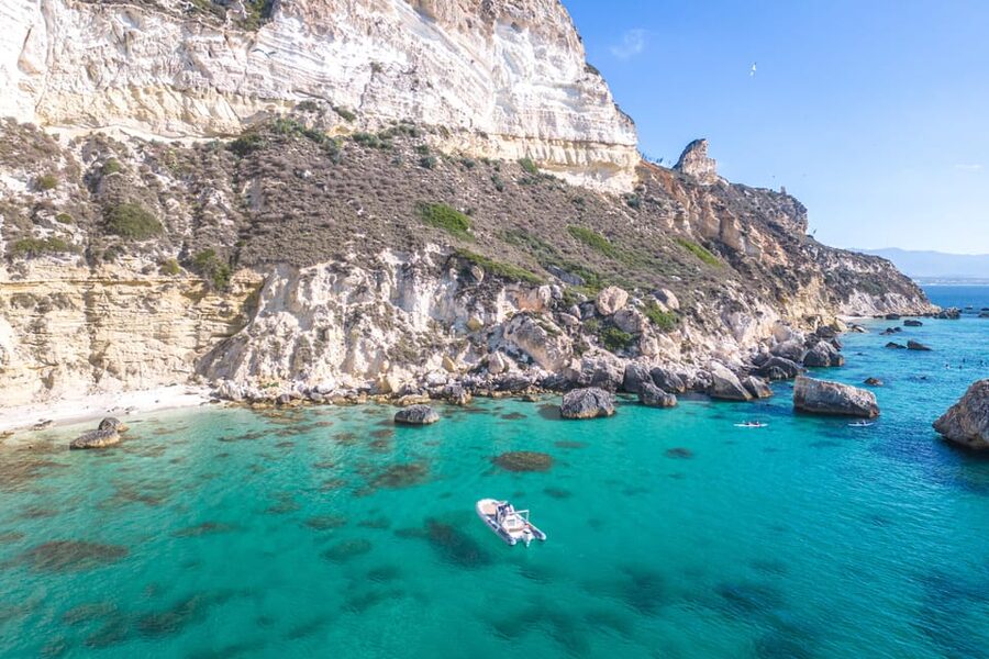 Cagliari: Zodiac Boat Tour, 3-4 SwimStops, Wine & Snorkeling - Cala Mosca is the first proper water stop