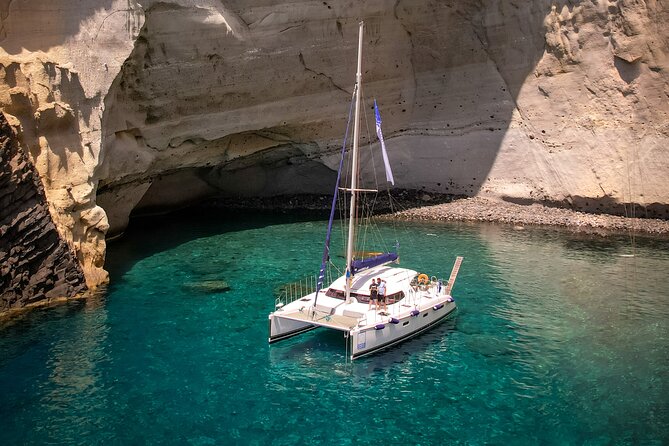 Catamaran Full-Day of Milos and Poliegos With Lunch & BBQ - Passing Klima and completing the coastal circuit