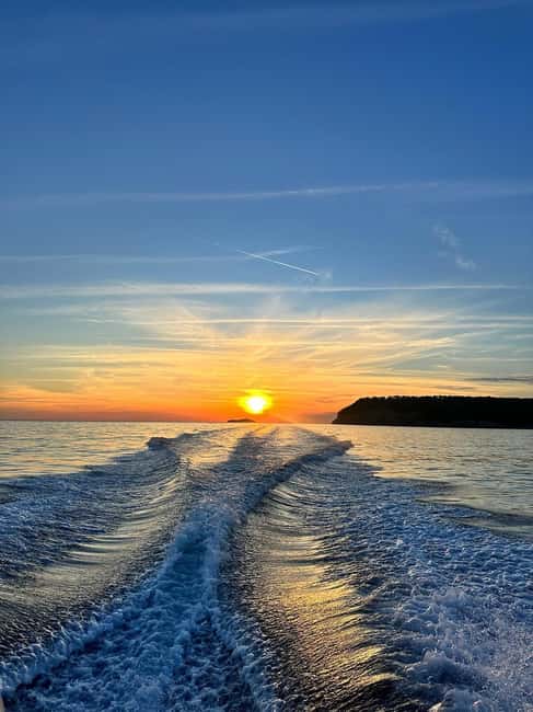 Cavtat: Romantic Sunset Cruise with Unlimited Drinks - Župa Bay and the view toward Mlini, Srebreno, and Plat