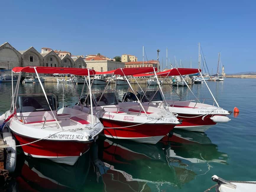 Chania Old Port: Boat Rental, Drive Yourself - Leaving Akti Enoseos 10 in Chania Old Port