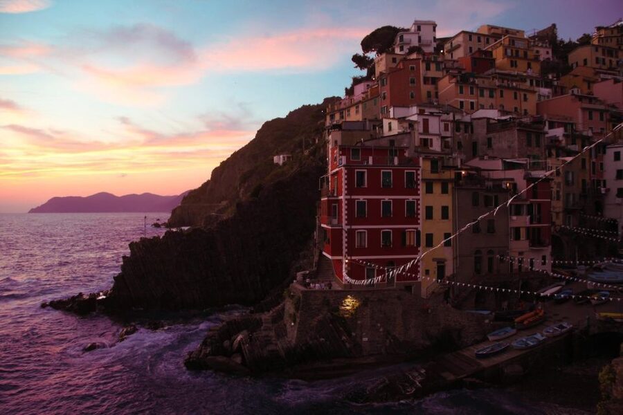 Cinque Terre: Sunset Cruise with Aperitif on Board - Vernazza at sunset, with an aperitivo in hand