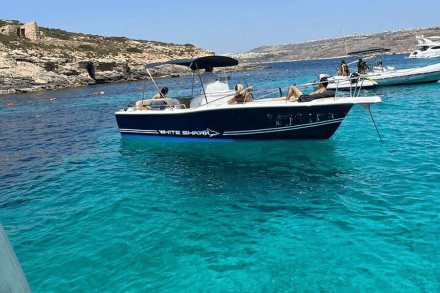 Cirkewwa/Mgarr: Blue and Crystal Lagoon Private Boat Charter - From Cirkewwa or Mgarr to the open water