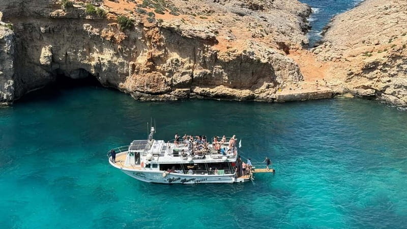 Comino Blue Lagoon & Crystal Lagoon - 3 Bay Cruise - Starting at Marfa Bay near Comino