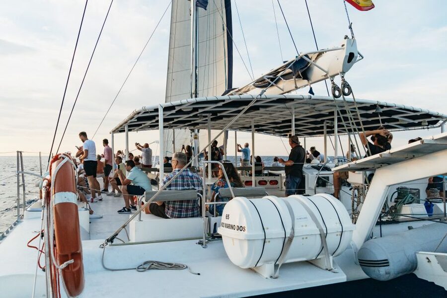 Dénia: Daytime or Sunset Catamaran Cruise - The sunset sailing with music and cava