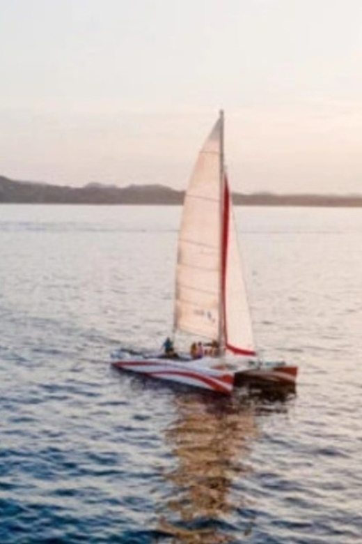 Fornells: Catamaran Sunset Cruise of Menorca's Coast - A catamaran built for a relaxed evening