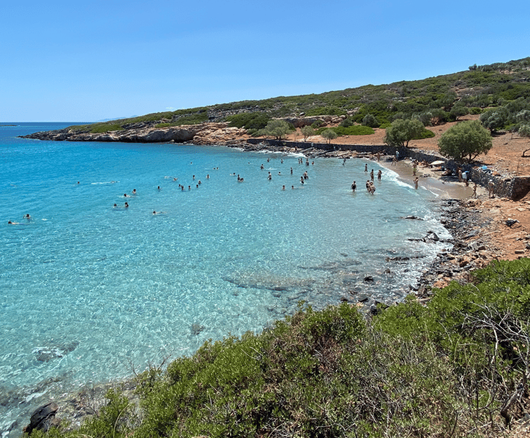 From Ag. Nikolaos: Spinalonga & Kolokytha Cruise with Lunch - Kolokytha Beach: clear water, limited space