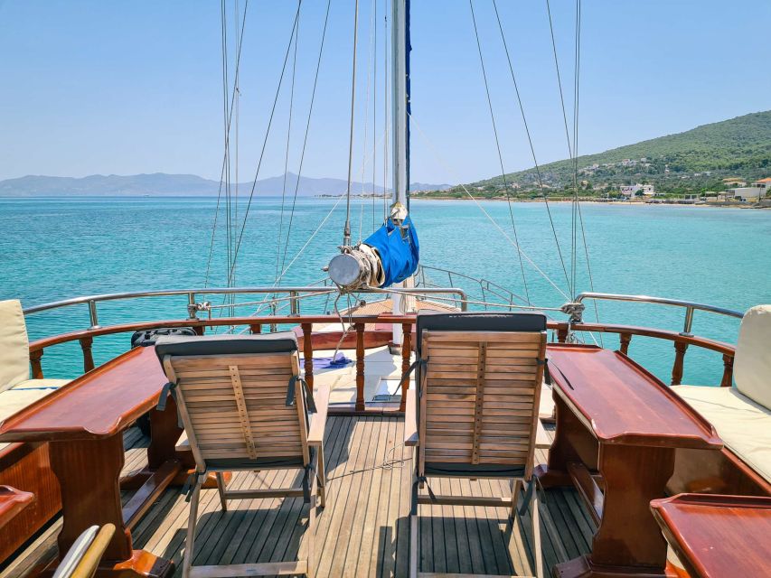 From Athens: Agistri, Moni & Aegina Day Cruise with Swimming - The long first sail across the Saronic Gulf