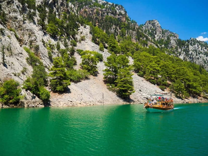 From Belek: Green Canyon Boat Trip with Lunch and Drinks - Swimming in the emerald lake