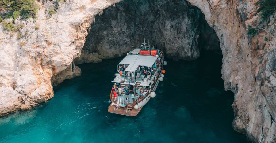 From Benitses/Lefkimmi: Blue Lagoon & Papanikolis Cruise - Blue Lagoon: The Main Swimming Stop