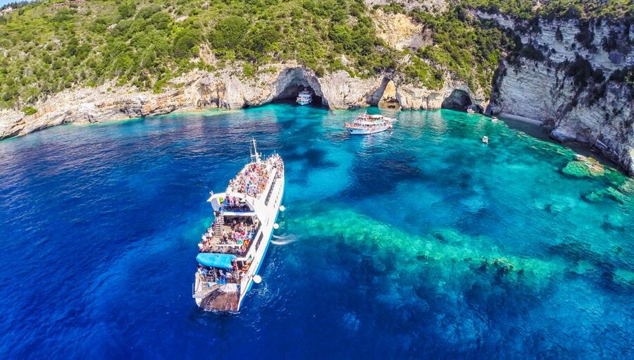 From Corfu: Day Cruise to Paxos, Antipaxos, and Blue Caves - Inside the Blue Caves of Paxos