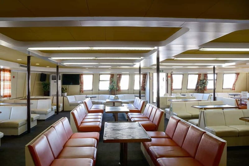 From Kissamos Port: Boat Cruise to Balos Lagoon & Gramvousa - Food, seats, and life on the ferry