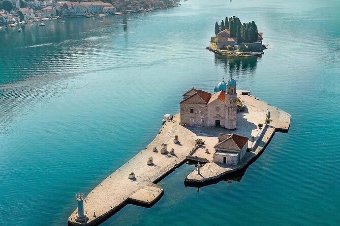 From Kotor: Boat to Blue Cave & Lady of the Rocks &Submarine Base - Our Lady of the Rocks and a quick look at Perast